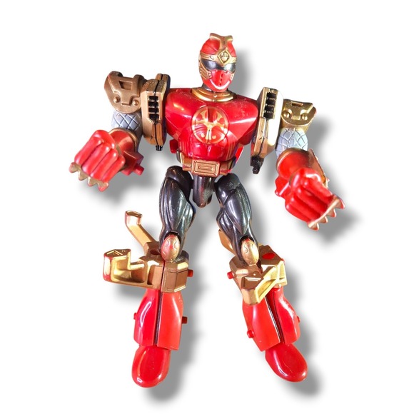 Bandai Namco Other - VTG 2002 Power Rangers Ninja Storm Crimson Thunder Triple Zord Mighty Morphin